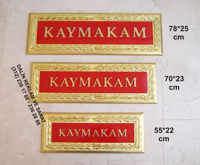 KAYMAKAM LEVHALARI ÜÇLÜ