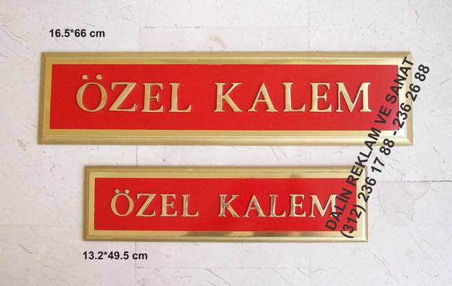 ÖZEL KALEM LEVHASI