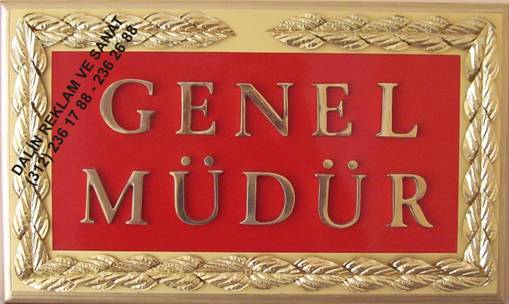 GENEL MÜDÜR LEVHASI