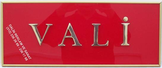 vali makam levhasi pleksiglas