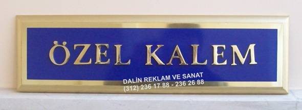 ÖZEL KALEM LEVHASI MAVİ ZEMİNLİ