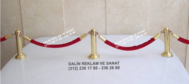 Prinç Bariyer ve Prinç uçlu kadife bariyer kordonu kısa özel imalat