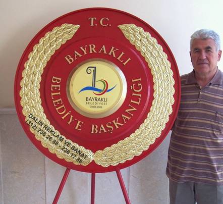 bayrakli belediyesi kabartma celenk