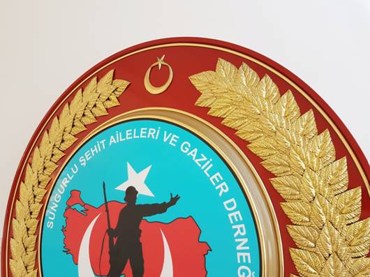 ŞEHİT AİLELERİ VE GAZİLER DERNEĞİ TÖREN ÇELENGİ ÜST DETAY