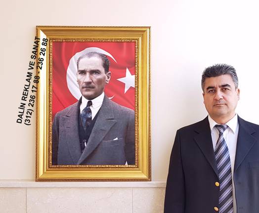 MAKAM ODASI ATAT�RK RESM� TABLOSU 80 65 CM �ER�EVE DL 9305 ATARES�M 6