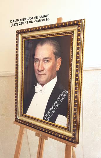 MAKAM ODASI ATATÜRK RESMİ TABLOSU ÇERÇEVE MODELİ DL 8083 YAN GÖRÜNÜM