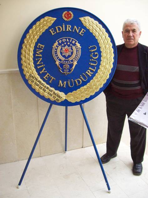 Emniyet Müdürlüğü Polis Çelengi metal çelenk