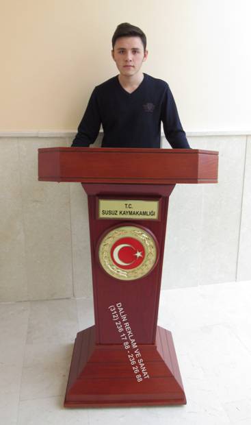 YENİ MODEL ÇAY RENGİ KÜRSÜ SUSUZ